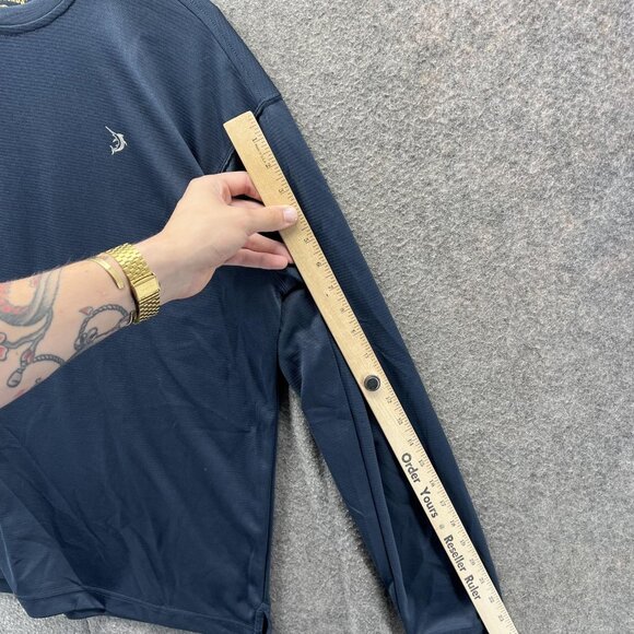 Reel Legends Shirt Mens Medium Blue Long Sleeve Performance Fishing Crewneck - Picture 4 of 10